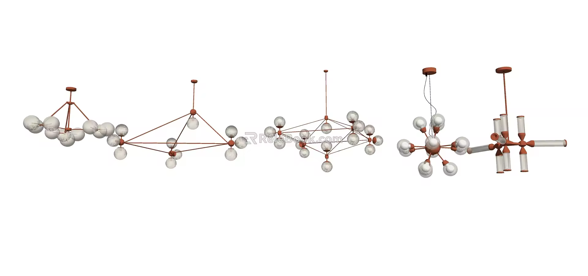 Modern chandelier combination 3d model