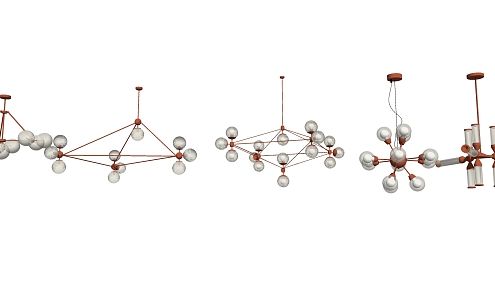 Modern chandelier combination 3d model