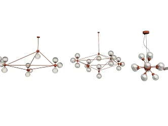 Modern chandelier combination 3d model