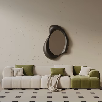 Modern three-seat sofa 3d model
