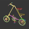 Sleek Modern Three Wheel Bicycle With Silver Frame And Black Seat