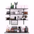 Organized Kitchenware Storage On Shelves With Various Containers Utensils And Bowls