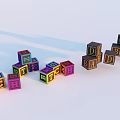 Colorful Alphabet Blocks As Charming Garden Ornaments With Bright Hues