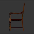 Comfortable Wooden Leisure Chair With Armrests Beige Upholstered Seat And Brown Frame