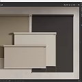 Stylish Modern Roller Blinds with Various Color Options for Home Decor 3d model