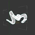 Ram Skull Sculpture With Curved Horns And Detailed Bone Texture On Dark Background