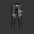Gray Cargo Pants With Belt Side Pockets And Stylish Panelled Design