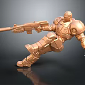 Modern Mecha Warrior Machine Armor Machine Armor Machine Warrior 3d model