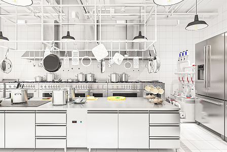 Modern Kitchen Catering Kitchen Hotel Kitchen Central Kitchen Commercial Kitchen 3d model