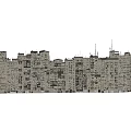 Old Urban Multi Story Residential Building Exterior With Balconies And Air Conditioners