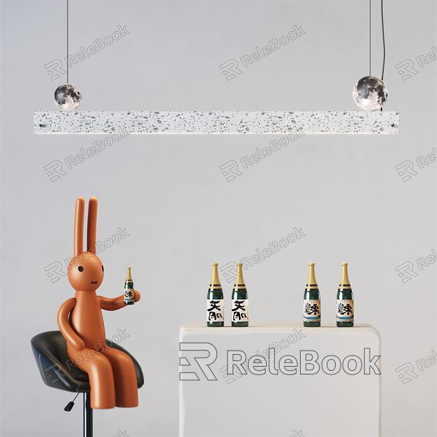 Modern Sculpture Rabbit Sculpture Ornaments model