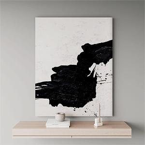 Ink Abstract Decorative Painting 3d model