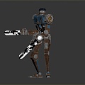 Mech Warrior Mech Soldier Machine Battlearm Mechanical Battlearm Machine Fighter Robot 3d model