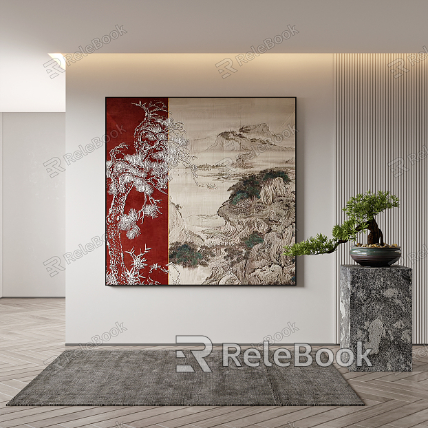 New Chinese Landscape Painting Decorative Painting model