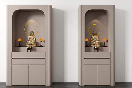 Modern Buddhist Cabinets No Shrine 3d model