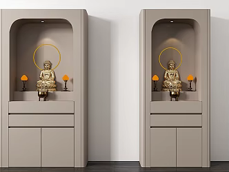 Modern Buddhist Cabinets No Shrine 3d model