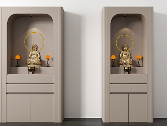 Modern Buddhist Cabinets No Shrine 3d model