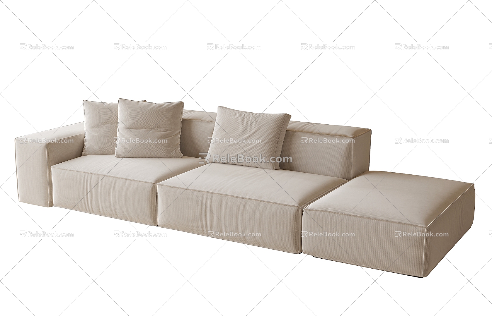 Multi-person sofa sofa 3d model