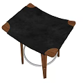Modern Bar Stools With Wooden Legs Leather Seat And Metal Footrest Design