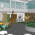 Fun Children's Play Area Layout With Playground Facilities Green Spaces And Seating