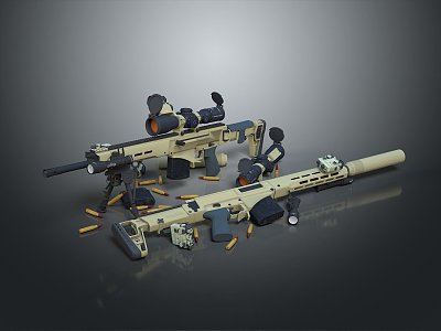 Sniper Rifle Sniper Rifle Sight Modern Weapons Hot Weapons Hot Weapons Firearms 3d model