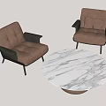Sofa Coffee Table Single Person Sofa Casual Sofa Chair Reading Sofa Armrest Sofa 3d model