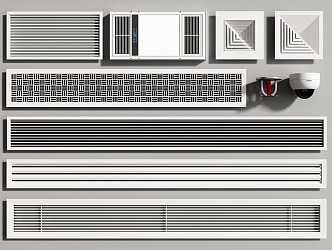 Modern air conditioning air outlet air conditioning outlet central air conditioning aluminum gusset plate 3d model