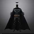 Detailed Batman Costume With Cape Bat Symbol And Utility Belt Design