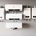 Modern Electric Water Heaters In Various Styles With Digital Screens And Wall Mounted Design