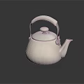 Shiny Silver Teapot With Handle Spout Lid And Smooth Metal Finish 3d model