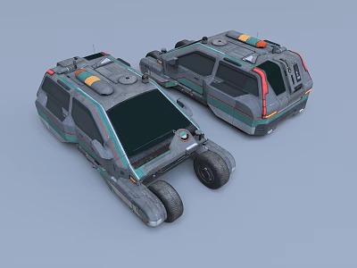 sci-fi car future flying machine cyberpunk 3d model