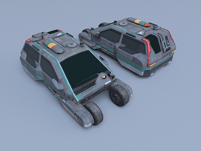 sci-fi car future flying machine cyberpunk 3d model