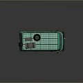 minibus minivan driverless bus school bus van box car 3d model