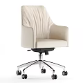 Modern Orange Leather Office Chair with Ergonomic Armrests and Silver Wheel Base