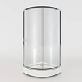 Modern Transparent Shower Sauna Enclosures With Different Shapes And White Base Design