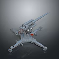 laser tower turret turntable sci-fi tower defense game tower defense sci-fi turret game turret game turret 3d model