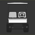 White Golf Cart With Roof Seats And Wheels For Golf Course Transportation