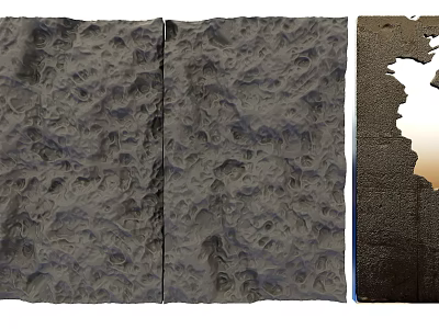 Decorative Textured Wall Panels With Natural Rough Dark Surface For Interior Design 3d model