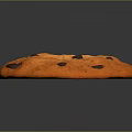 Freshly Baked Delicious Orange Cookie With Chocolate Chips And Crunchy Texture