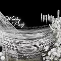 771 YY line curtain sequins wedding display area layout wedding 3d model