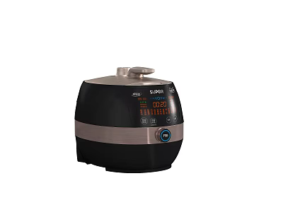 YISO Electric Pressure Cooker With Digital Display And Stainless Steel Design 3d model