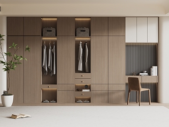 Modern Wardrobe Modern Light Luxury Wardrobe Modern Bedroom Wardrobe Cloakroom Wardrobe Finished Wardrobe 3d model