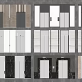 Various Modern Elevator Door Designs With Marble Metal And Panel Styles 3d model