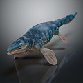 Modern sea beast ichthyosaur sea monster 3d model