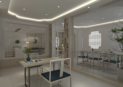 Zen New Chinese Beauty Salon 3d model