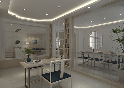 Zen New Chinese Beauty Salon 3d model