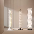 Modern Floor Lamps with Various Designs Wave Spiral and Cylindrical Shapes for Interior Decor