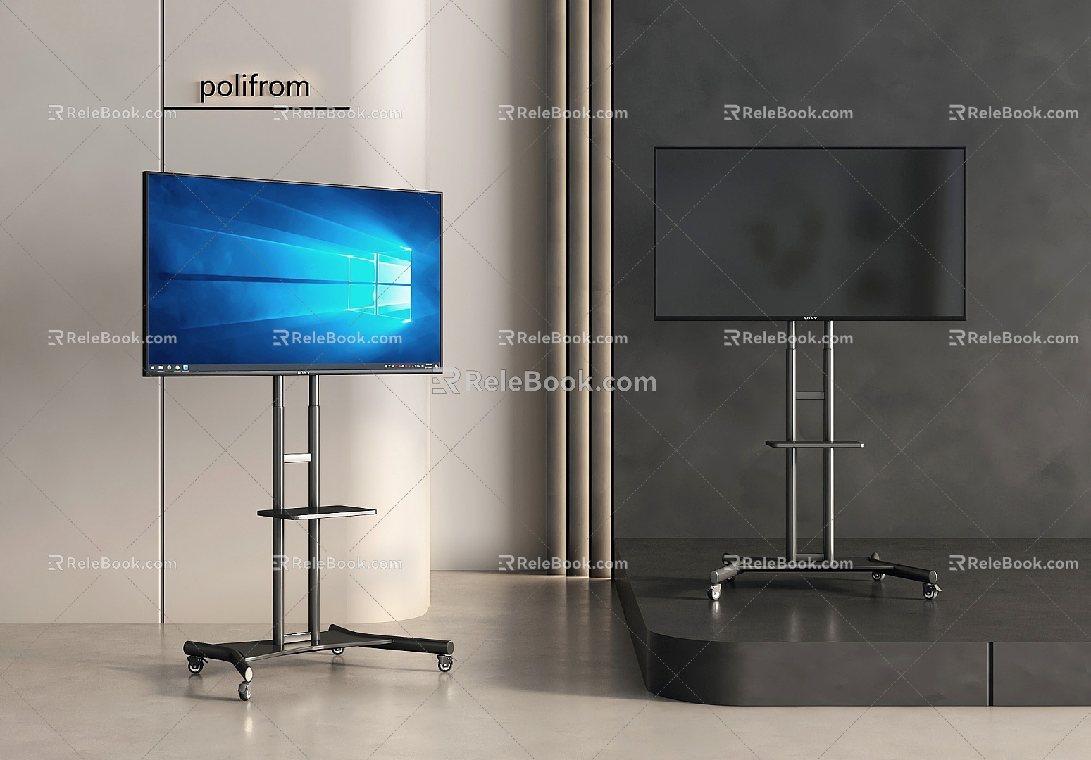 Mobile TV TV Conference Video Conference Flat-screen Flat-screen TV 3d model