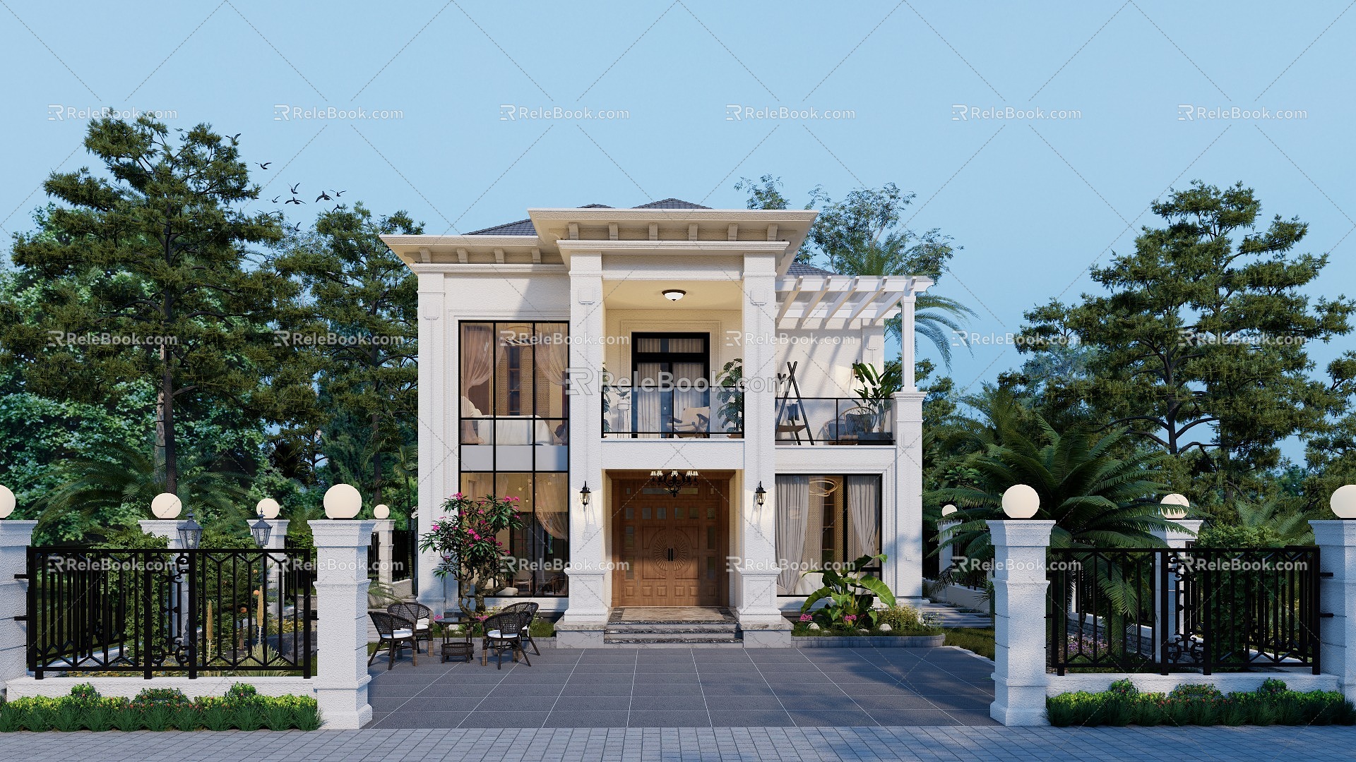 Single-family villa 3d model