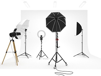 Studio equipment Modern photographic equipment 3d model